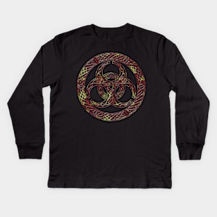 Celtic Knot - Mandala - Bio-hazard Kids Long Sleeve T-Shirt